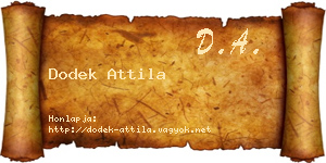 Dodek Attila névjegykártya