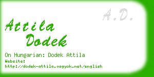 attila dodek business card
